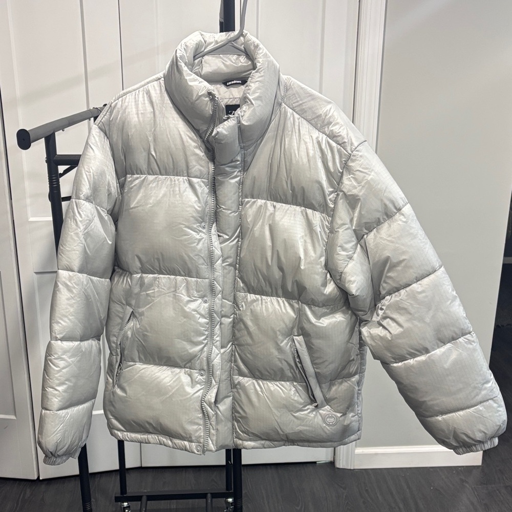 Zara White Puffer Jacket